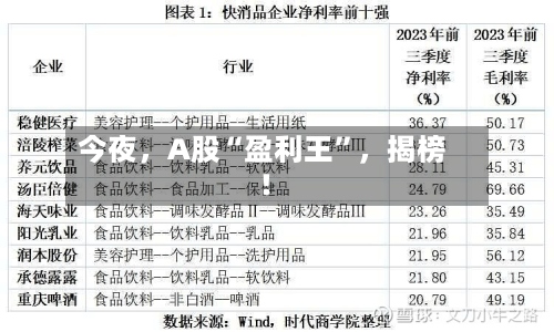 今夜，A股“盈利王	”，揭榜！-第2张图片
