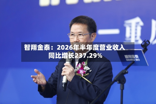 智翔金泰：2026年半年度营业收入同比增长237.29%-第2张图片