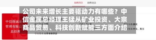 公司未来增长主要驱动力有哪些？中信金属总经理王猛从矿业投资	、大宗商品贸易、科技创新赋能三方面介绍-第2张图片