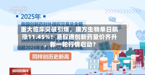 重大临床突破引爆，康方生物单日飙涨11.45%！港股通创新药量价齐升，新一轮行情启动？-第3张图片