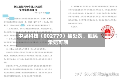 中坚科技（002779）被处罚，股民索赔可期-第3张图片