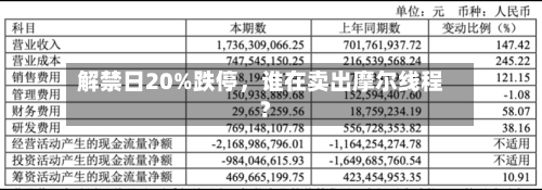 解禁日20%跌停	，谁在卖出摩尔线程?-第2张图片