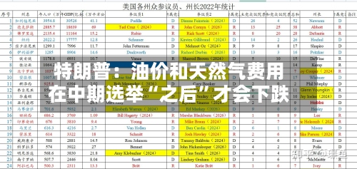 特朗普：油价和天然气费用在中期选举“之后”才会下跌-第1张图片