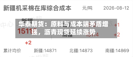 华泰期货：原料与成本端矛盾增强，沥青现货延续涨势-第2张图片