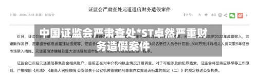 中国证监会严肃查处*ST卓然严重财务造假案件-第2张图片