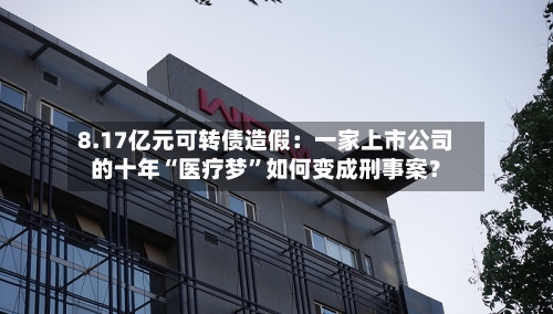 8.17亿元可转债造假：一家上市公司的十年“医疗梦”如何变成刑事案？