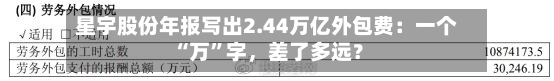 星宇股份年报写出2.44万亿外包费：一个“万”字，差了多远？-第2张图片