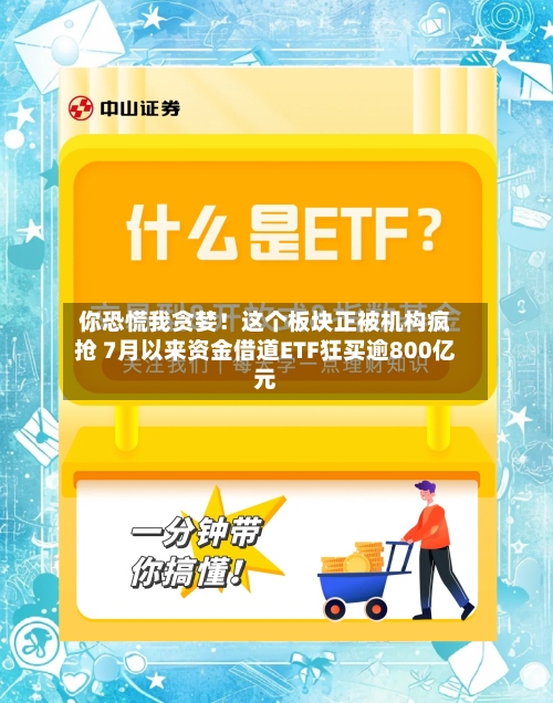 你恐慌我贪婪！这个板块正被机构疯抢 7月以来资金借道ETF狂买逾800亿元