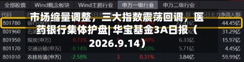 市场缩量调整，三大指数震荡回调，医药银行集体护盘| 华宝基金3A日报（2026.9.14）-第1张图片