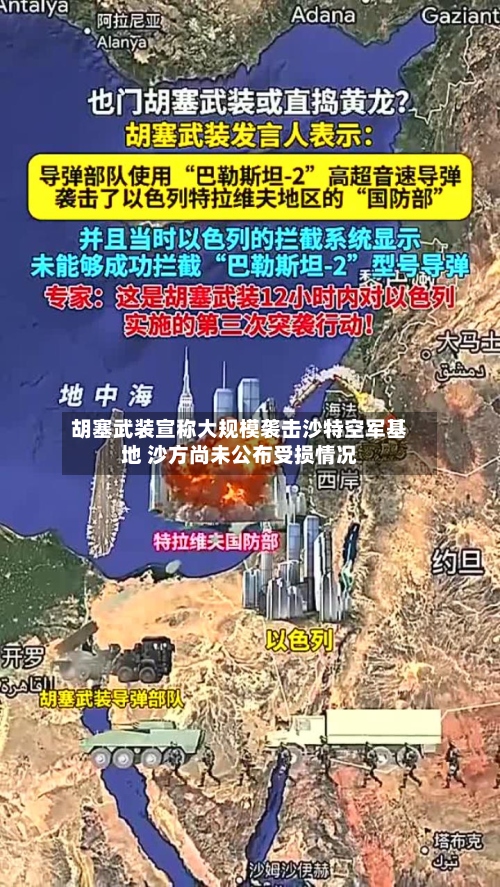 胡塞武装宣称大规模袭击沙特空军基地 沙方尚未公布受损情况-第2张图片