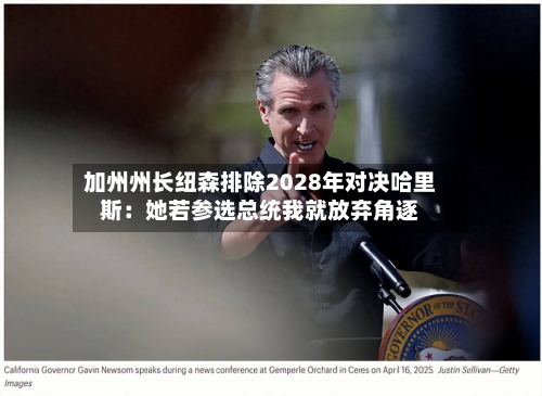 加州州长纽森排除2028年对决哈里斯：她若参选总统我就放弃角逐-第2张图片