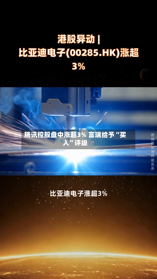 腾讯控股盘中涨超3% 富瑞给予“买入	”评级-第1张图片