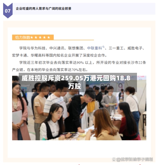 威胜控股斥资259.05万港元回购18.8万股