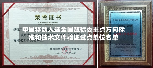 中国移动入选全国数标委重点方向标准和技术文件验证试点单位名单-第3张图片