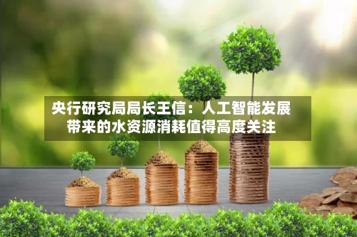 央行研究局局长王信：人工智能发展带来的水资源消耗值得高度关注