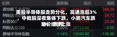 美股半导体股走势分化，高通涨超3%，中概股深夜集体下跌，小鹏汽车跌5%，世界油价继续上涨