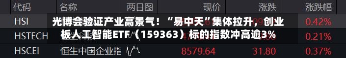 光博会验证产业高景气！“易中天”集体拉升，创业板人工智能ETF（159363）标的指数冲高逾3%-第2张图片