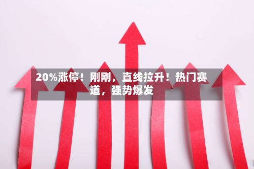 20%涨停！刚刚，直线拉升！热门赛道，强势爆发