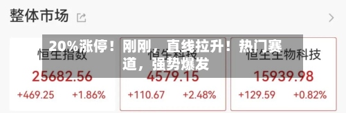 20%涨停！刚刚	，直线拉升！热门赛道，强势爆发-第2张图片