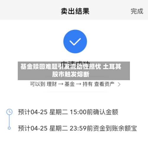 基金赎回难题引发流动性担忧 土耳其股市触发熔断-第2张图片