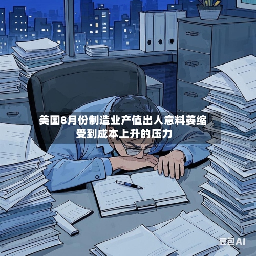 美国8月份制造业产值出人意料萎缩 受到成本上升的压力