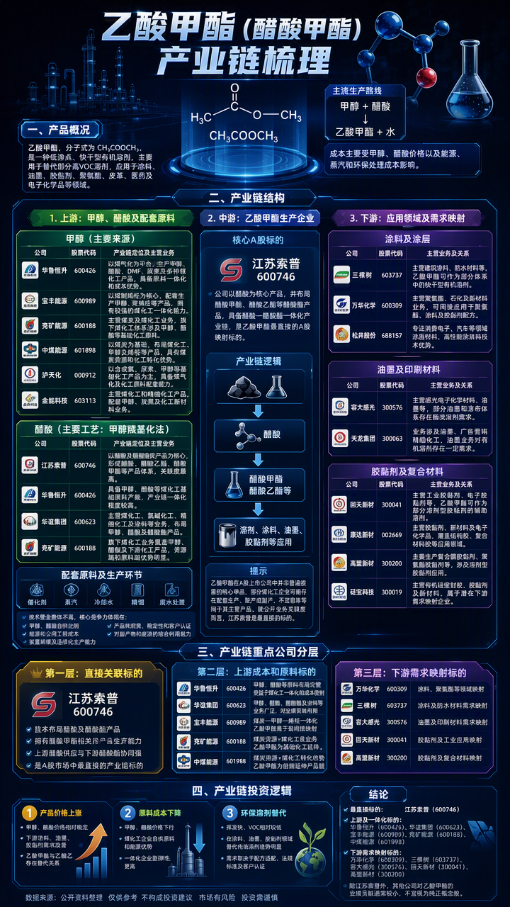 【现货异动】乙酸甲酯30天上涨32.9193%！需求回暖叠加供应收缩	，库存偏紧推动报价上行